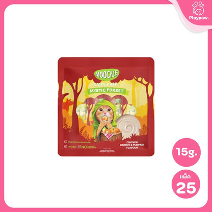[แพ็ค 25 ซอง] Moochie Fairy Purée ขนมแมวเลีย มูชี่ เนื้อครีมมี่ ขนาดซอง 15 กรัม