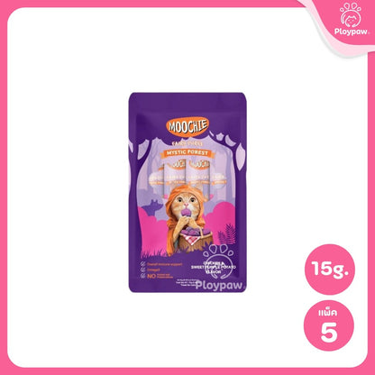 [แพ็ค 5 ซอง] Moochie Fairy Purée ขนมแมวเลีย มูชี่ เนื้อครีมมี่ ขนาดซอง 15 กรัม