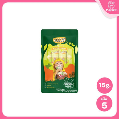 [แพ็ค 5 ซอง] Moochie Fairy Purée ขนมแมวเลีย มูชี่ เนื้อครีมมี่ ขนาดซอง 15 กรัม