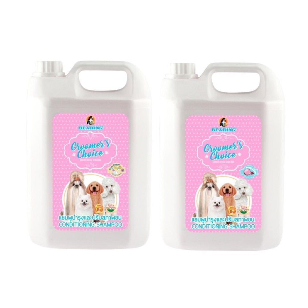[ยกลัง 4 แกลอน] กรูมเมอร์ช้อยส์ แชมพูผสมครีมนวด BEARING Groomer’s Choice Conditioning Shampoo สำหรับสุนัข 3 เดือนขึ้นไป