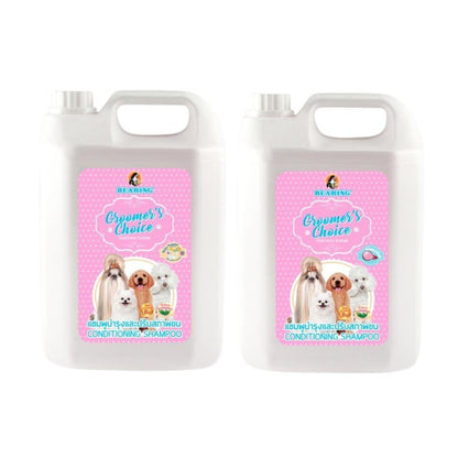 [ยกลัง 4 แกลอน] กรูมเมอร์ช้อยส์ แชมพูผสมครีมนวด BEARING Groomer’s Choice Conditioning Shampoo สำหรับสุนัข 3 เดือนขึ้นไป