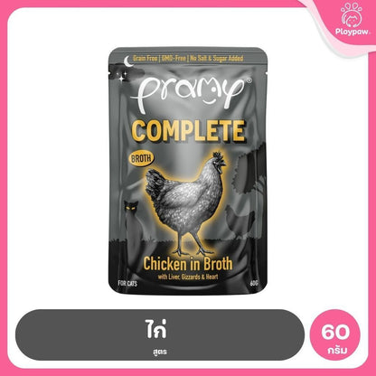[ยกลัง 48 ซอง] Pramy อาหารเปียกแมวพรามี่ สูตร Complete & Balance รวม 12 สูตร ขนาด 60 กรัม(Cat Wet Food,Balance,Complete)