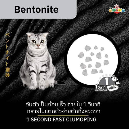 [ยกกระสอบ 24 ลิตร] OKIKO ทรายแมวหินภูเขาไฟ 5 Powers เกรดพรีเมียม ทรายแมวภูเขาไฟ 12 ลิตร(12l./10kg.) 2 ถุง