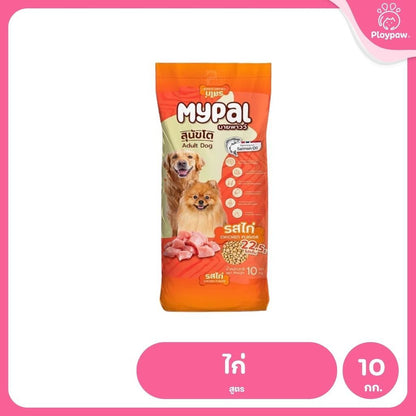 [กระสอบ 10 กก.] Mypal อาหารสุนัขมายพาวว์ โปรตีน 22.5 %  ลดเค็ม กระสอบ 10 กิโลกรัม (Dog Dry Food,Adult)