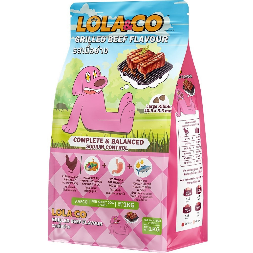[1 กก.] อาหารสุนัขโลล่าแอนด์โค Lola&Co อาหารสุนัขแบบเม็ด ขนาด 1 กก. (Dry Dog Food, โลล่าแอนด์โค)