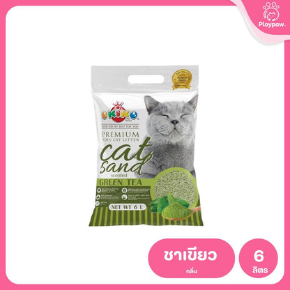 OKIKO [6 ลิตร] Premium Tofu Cat Litter ทรายแมวเต้าหู้ธรรมชาติ จับก้อนไว ควบคุมกลิ่นดีเยี่ยม ขนาด 6 ลิตร