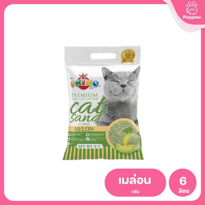 OKIKO [6 ลิตร] Premium Tofu Cat Litter ทรายแมวเต้าหู้ธรรมชาติ จับก้อนไว ควบคุมกลิ่นดีเยี่ยม ขนาด 6 ลิตร