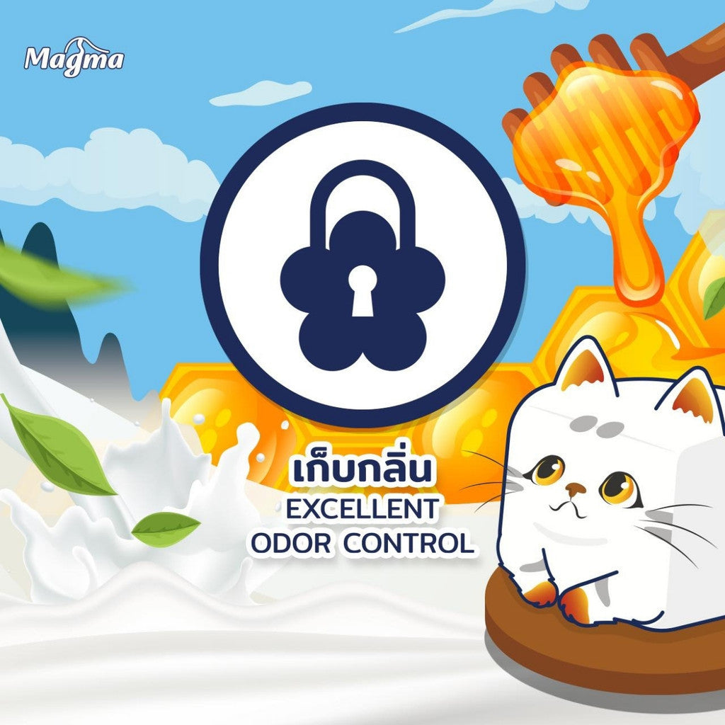 ทรายแมวเต้าหู้ [10 ลิตร] Magma Tofu Cat Litter ทรายแมวเต้าหู้ธรรมชาติ ทิ้งลงชักโครกได้ ฝุ่นน้อย ขนาด 10 ลิตร
