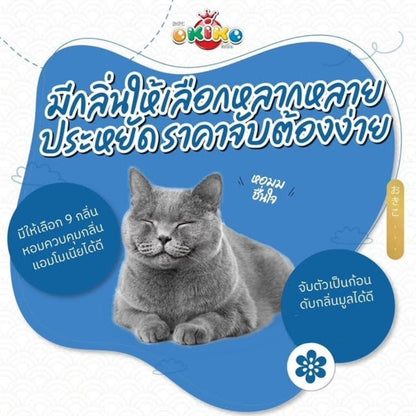 OKIKO [6 ลิตร] Premium Tofu Cat Litter ทรายแมวเต้าหู้ธรรมชาติ จับก้อนไว ควบคุมกลิ่นดีเยี่ยม ขนาด 6 ลิตร