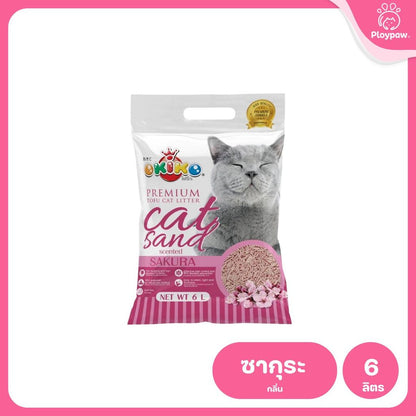 OKIKO [6 ลิตร] Premium Tofu Cat Litter ทรายแมวเต้าหู้ธรรมชาติ จับก้อนไว ควบคุมกลิ่นดีเยี่ยม ขนาด 6 ลิตร