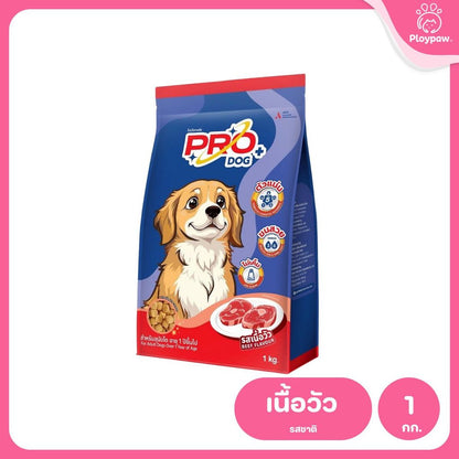 Pro Dog [1kg.] อาหารสุนัข โปรด็อก อาหารชนิดเม็ด สำหรับ "สุนัขโต / Adult" 1 กิโลกรัม