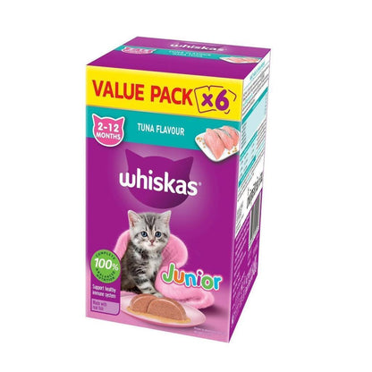 [6 ซอง] Whiskas Value Pack วิสกัส ชุดสุดคุ้ม อาหารแมวชนิดเปียก 80g (1 กล่อง มี 6 ซอง)