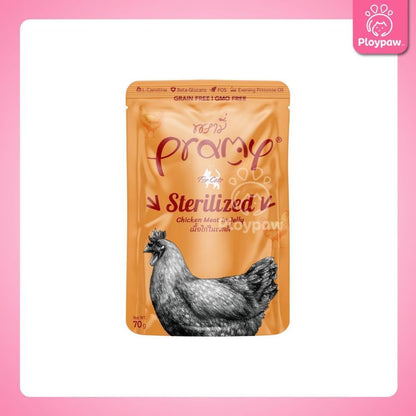 [ยกลัง 48 ซอง] Pramy Functional Sterilized อาหารเปียกแมวทำหมัน 70g สูตรสำหรับแมวทำหมัน