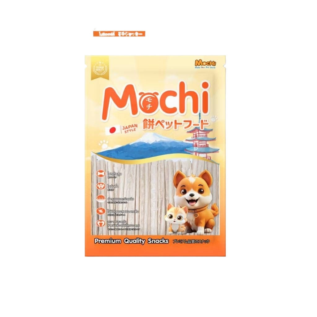 [ไซส์ L] Mochi Jerky โมชิ เจอร์กี้ ขนมสุนัขและแมว สันในไก่ โปรตีนสูง เนื้อนุ่ม เคี้ยวง่าย ไม่เติมสารกันเสีย 250-320 กรัม