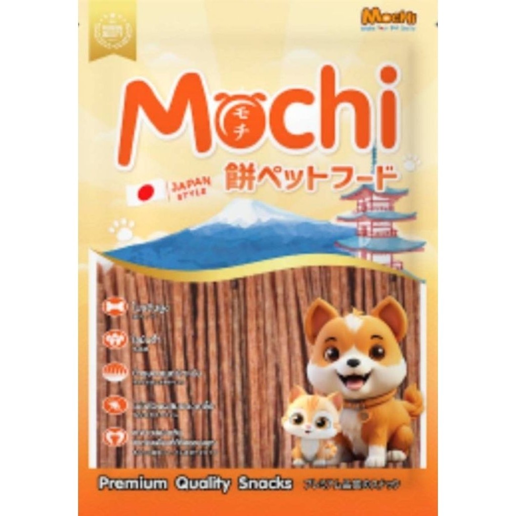 [ไซส์ L] Mochi Jerky โมชิ เจอร์กี้ ขนมสุนัขและแมว สันในไก่ โปรตีนสูง เนื้อนุ่ม เคี้ยวง่าย ไม่เติมสารกันเสีย 250-320 กรัม