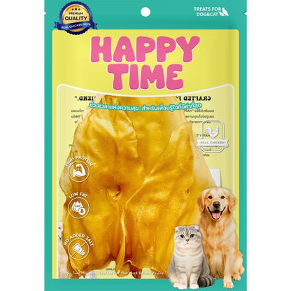 [ไซส์ L] HappyTime ขนมสุนัข ไก่เจอร์กี้ ไก่กรอบอบแห้ง ขนมหมาโปรตีนสูง หอมอร่อย เคี้ยวง่าย สำหรับสุนัขทุกสายพันธุ์
