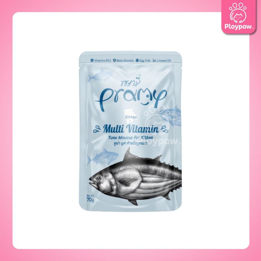 [ยกโหล 12 ซอง] Pramy Functional อาหารเปียกแมว 70g พรามี่ สูตรสุขภาพ ลูกแมว แมวโต แมวสูงวัย
