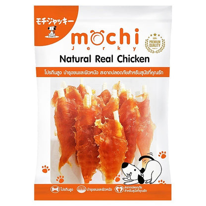 [ไซส์ L] Mochi Jerky โมชิ เจอร์กี้ ขนมสุนัขและแมว สันในไก่ โปรตีนสูง เนื้อนุ่ม เคี้ยวง่าย ไม่เติมสารกันเสีย 250-320 กรัม