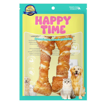 [ไซส์ L] HappyTime ขนมสุนัข ไก่เจอร์กี้ ไก่กรอบอบแห้ง ขนมหมาโปรตีนสูง หอมอร่อย เคี้ยวง่าย สำหรับสุนัขทุกสายพันธุ์
