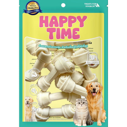 [ไซส์ L] HappyTime ขนมสุนัข ไก่เจอร์กี้ ไก่กรอบอบแห้ง ขนมหมาโปรตีนสูง หอมอร่อย เคี้ยวง่าย สำหรับสุนัขทุกสายพันธุ์