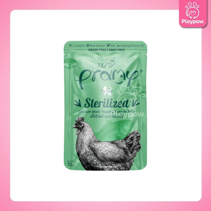 [ยกลัง 48 ซอง] Pramy Functional Jelly อาหารเปียกแมว 70g เนื้อทูน่าในเจลลี่ สูตรดูแลสุขภาพ สำหรับแมวโต