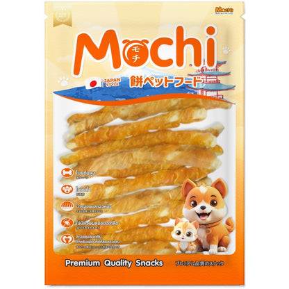 [ไซส์ L] Mochi Jerky โมชิ เจอร์กี้ ขนมสุนัขและแมว สันในไก่ โปรตีนสูง เนื้อนุ่ม เคี้ยวง่าย ไม่เติมสารกันเสีย 250-320 กรัม