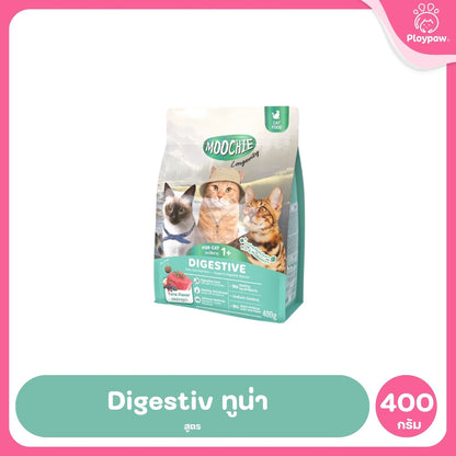 [400ก.] Moochie Cat Kibble Longevity อาหารเม็ดแมว เกรดพรีเมียม โปรตีน 30% มีพรีไบโอติก ขนาด 400g