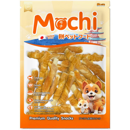 [ไซส์ L] Mochi Jerky โมชิ เจอร์กี้ ขนมสุนัขและแมว สันในไก่ โปรตีนสูง เนื้อนุ่ม เคี้ยวง่าย ไม่เติมสารกันเสีย 250-320 กรัม