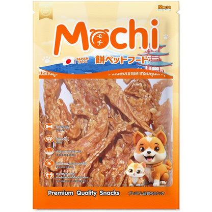 [ไซส์ L] Mochi Jerky โมชิ เจอร์กี้ ขนมสุนัขและแมว สันในไก่ โปรตีนสูง เนื้อนุ่ม เคี้ยวง่าย ไม่เติมสารกันเสีย 250-320 กรัม