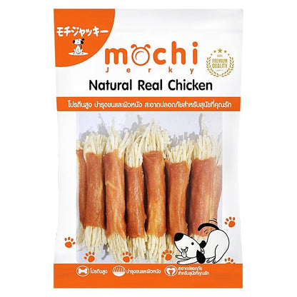 [ไซส์ L] Mochi Jerky โมชิ เจอร์กี้ ขนมสุนัขและแมว สันในไก่ โปรตีนสูง เนื้อนุ่ม เคี้ยวง่าย ไม่เติมสารกันเสีย 250-320 กรัม
