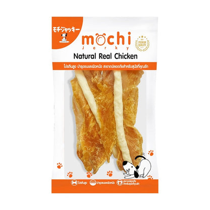 [ไซส์ L] Mochi Jerky โมชิ เจอร์กี้ ขนมสุนัขและแมว สันในไก่ โปรตีนสูง เนื้อนุ่ม เคี้ยวง่าย ไม่เติมสารกันเสีย 250-320 กรัม