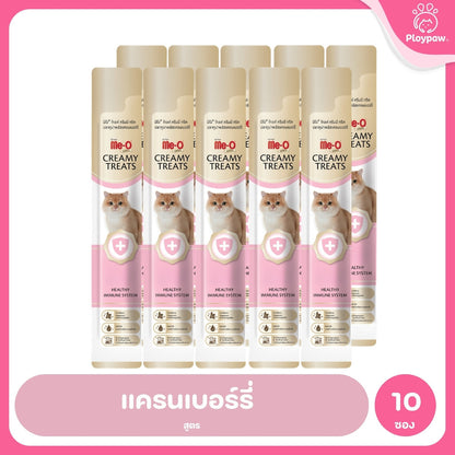[10 ซอง] ขนมแมวเลีย Me-O Gold Creamy Treats มีโอ โกลด์ เนื้อครีมเข้มข้น 15g