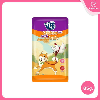 [1 ซอง] VIF Felina Canino อาหารเปียกสุนัข วิฟ เกรดพรีเมี่ยม สำหรับสุนัขทุกวัย ขนาดซอง 75 กรัม