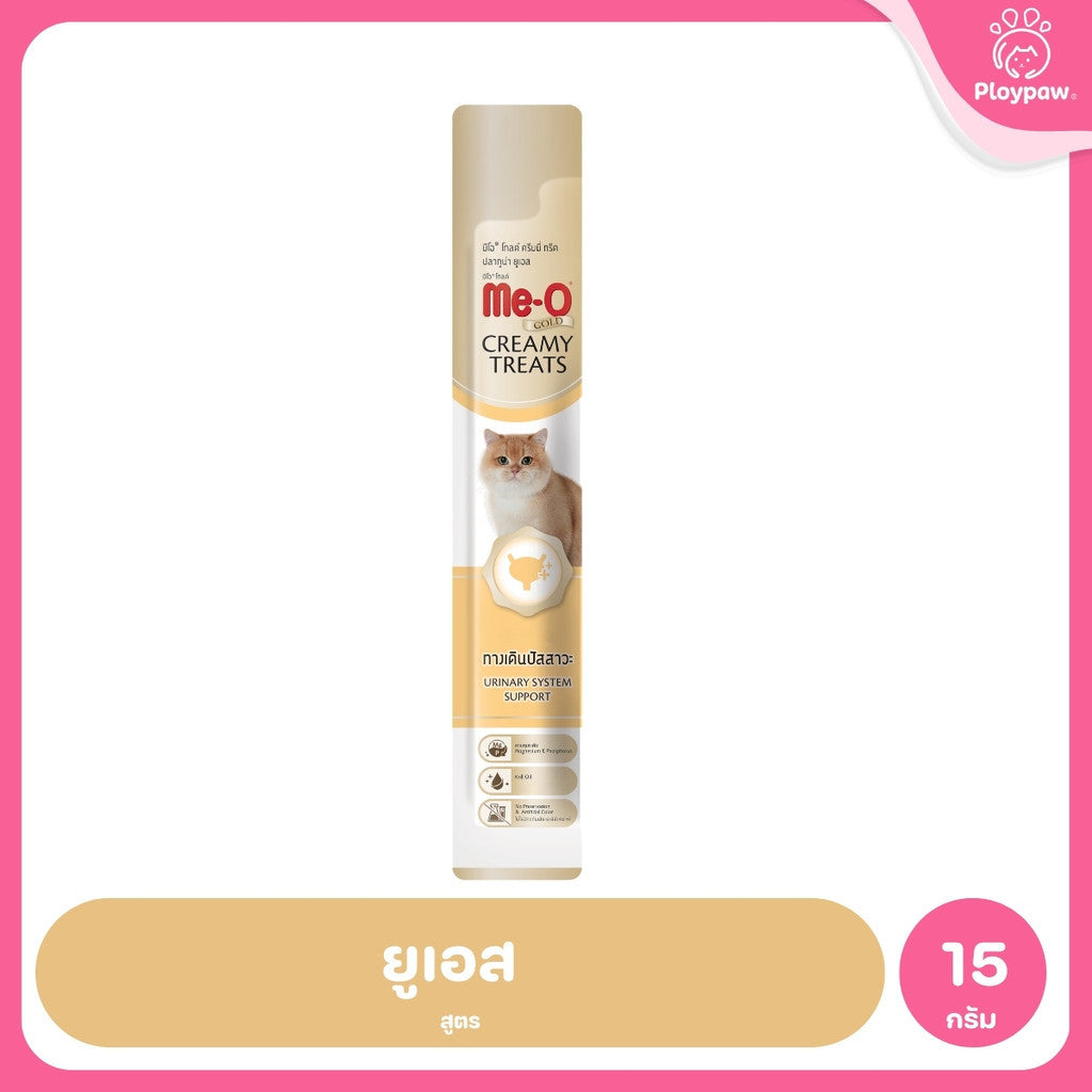 [1 ซอง] ขนมแมวเลีย Me-O Gold Creamy Treats มีโอ โกลด์ เนื้อครีมเข้มข้น 15g