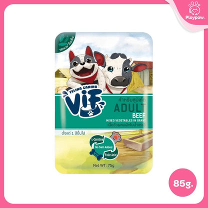 [1 ซอง] VIF Felina Canino อาหารเปียกสุนัข วิฟ เกรดพรีเมี่ยม สำหรับสุนัขทุกวัย ขนาดซอง 75 กรัม