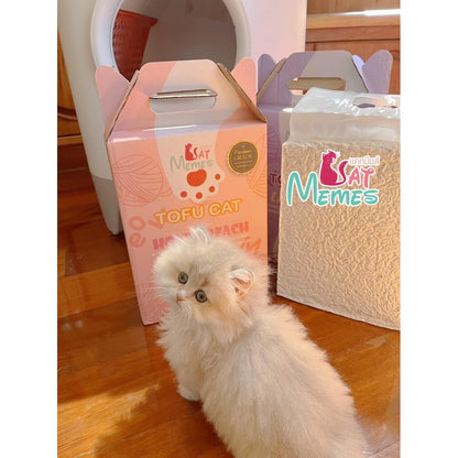 ทรายเต้าหู้แมว Catmemes แคทมีมส์ ทรายมีมส์แมวเต้าหู้พรีเมี่ยม 12 ลิตร