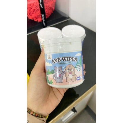 แผ่นเช็ดตา Hajiko EYE WIPES แผ่นเช็ดคราบน้ำตาสำหรับสัตว์เลี้ยง บรรจุ 100 แผ่น