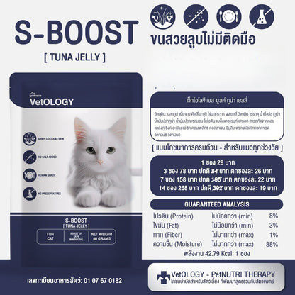VetOLOGY [1 ซอง] Petheria อาหารเปียกสำหรับแมว เหมาะกับทุกช่วงวัย ขนาดซอง 80g