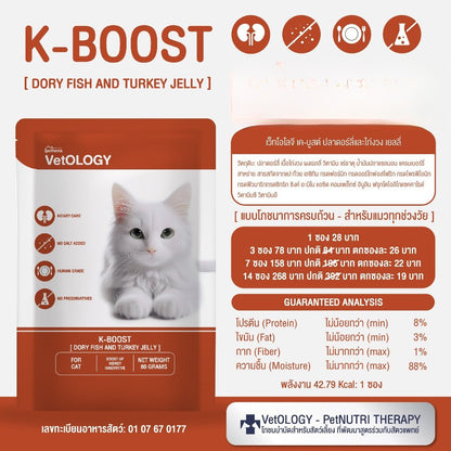 VetOLOGY [ยกกล่อง 12 ซอง] Petheria อาหารเปียกสำหรับแมว เหมาะกับทุกช่วงวัย ขนาดซอง 80g