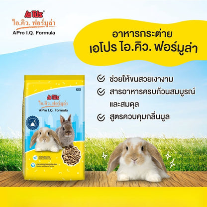 [ยกกระสอบ 30*1kg.] APro I.Q. Formula อาหารกระต่าย เอโปร ไอ.คิว. สูตรกระต่ายรวม สูตรควบคุมกลิ่น สำหรับกระต่ายทุกวัย