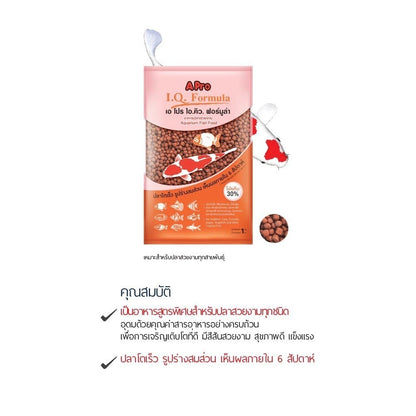 [ยกกระสอบ 24*1kg] A-Pro IQ Formula เอ โปร ไอคิว ฟอร์มูล่า อาหารปลาสวยงาม อาหารปลาเขตร้อน โปรตีน 30% มี 2 สูตร