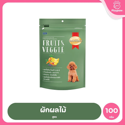 [1 ห่อ] SmartHeart Treats สมาร์ทฮาร์ท ทรีต ขนมสุนัขกรุบกรอบ ดูแลฟันและช่องปาก มีโอเมก้า 3 6 และพรีไบโอติก 100g