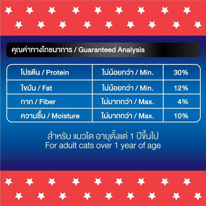 [แพ็ค 3*1 กก.] Bingo Star Hi Pro อาหารแมวโต สูตรเนื้อแกะ โปรตีนสูง Synbiotic น้ำมันปลาแซลมอน 1kg ถุงแบ่งภายใน