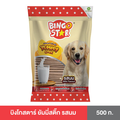 [500g] BingoStar บิงโกสตาร์ Yummy Stick ขนมสุนัขแบบแท่ง สำหรับสุนัขทุกวัย 300-500 กรัม ทุกรสชาติ