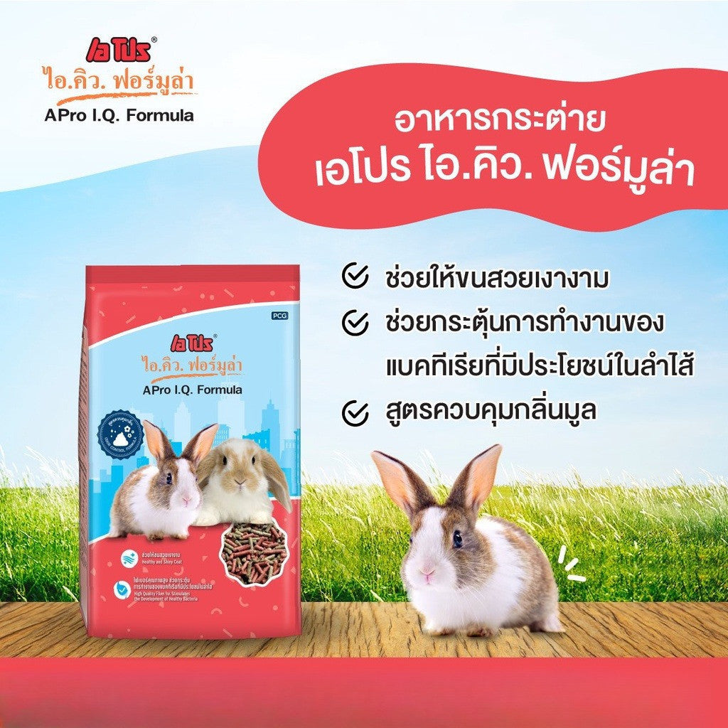 [ยกกระสอบ 30*1kg.] APro I.Q. Formula อาหารกระต่าย เอโปร ไอ.คิว. สูตรกระต่ายรวม สูตรควบคุมกลิ่น สำหรับกระต่ายทุกวัย