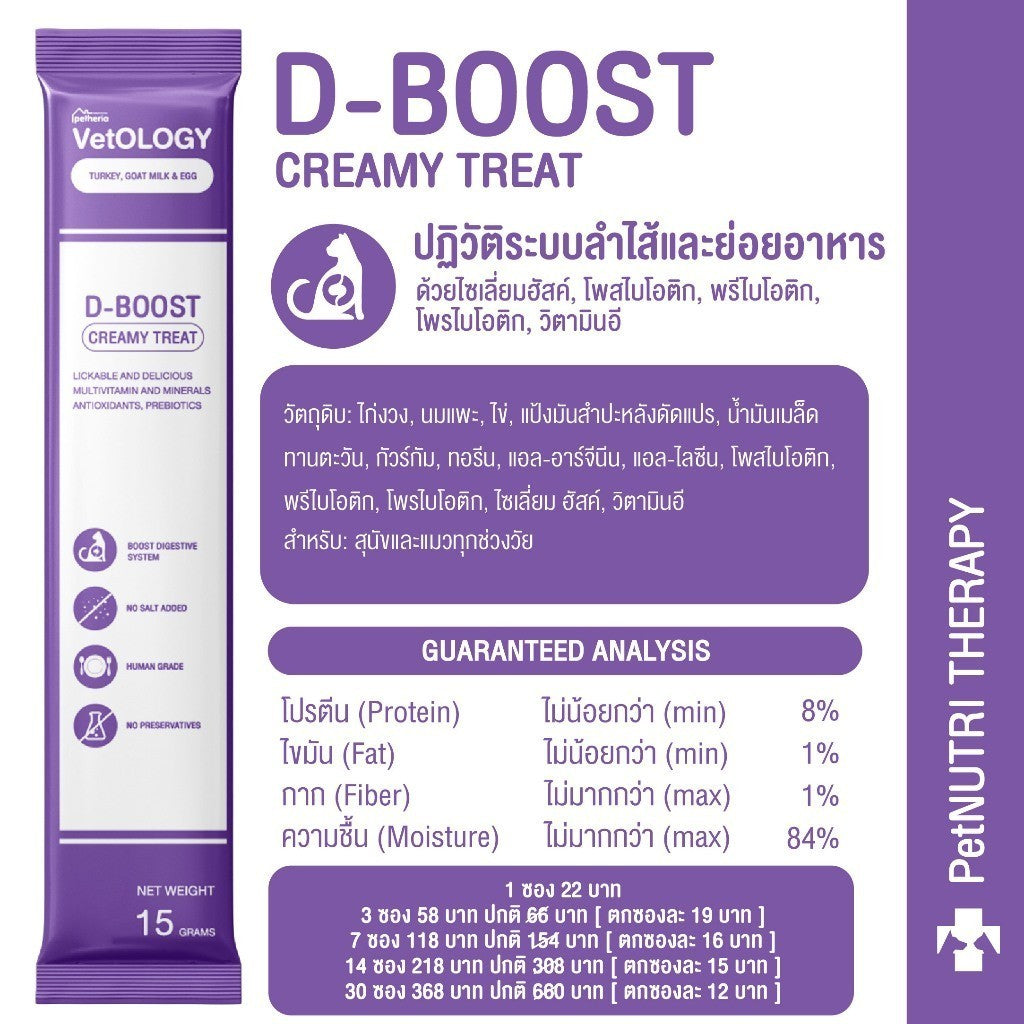 VetOLOGY [แพ็ค 10 ซอง] Petheria ขนมแมวเลีย ขนมสัตว์เลี้ยง สุขภาพดี ขนาดซอง 15 กรัม