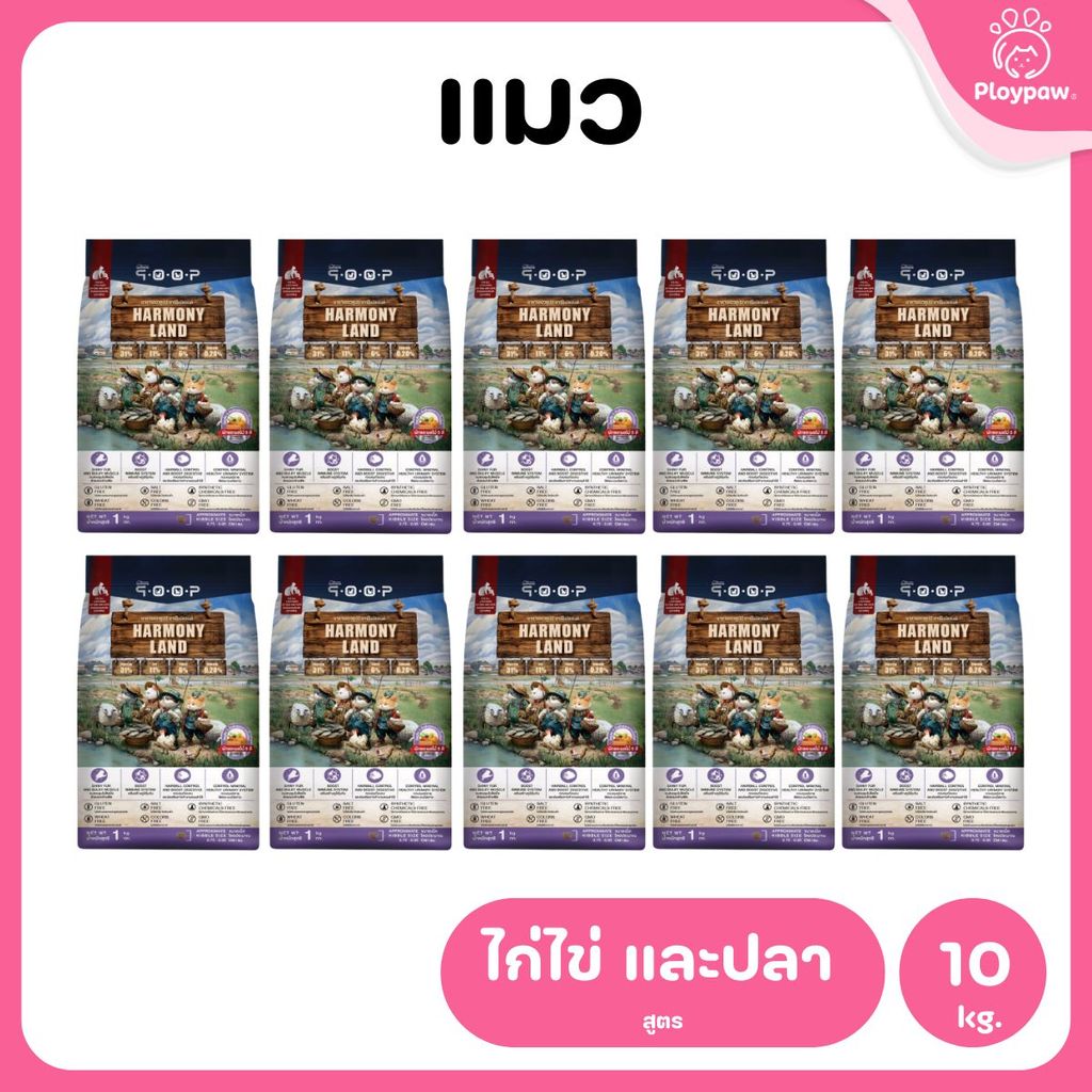 อาหารแมวคูปป์ qoop [ยกลัง 10 ถุง*1kg.] อาหารแมวคูปป์ STARTED GLUTEN FREE สำหรับแมวทุกช่วงวัย ขนาด 1 กก.