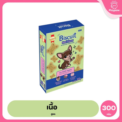 SmartHeart Biscuit สมาร์ทฮาร์ท บิสกิต ขนมสุนัข 300 กรัม มี 5 รส ไก่ เนื้อ ตับ เบคอน นมชีส