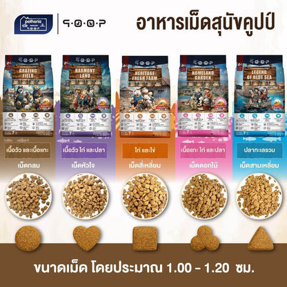 อาหารสุนัขคูปป์ qoop [แพ็ค 5 ถุง*1kg.] STARTED GLUTEN FREE สำหรับสุนัขทุกช่วงวัยขนาด 1 กก.(kg.)