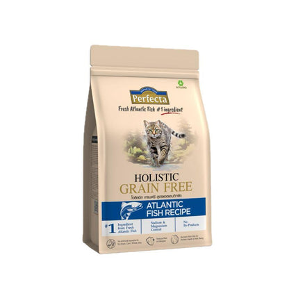 [0.8-1kg] Perfecta Holistic Grain Free อาหารเม็ดแมว เกรดโฮลิสติก เกรนฟรี สูตร Chicken & Turkey / Atlantic Fish 0.8-1 กก.